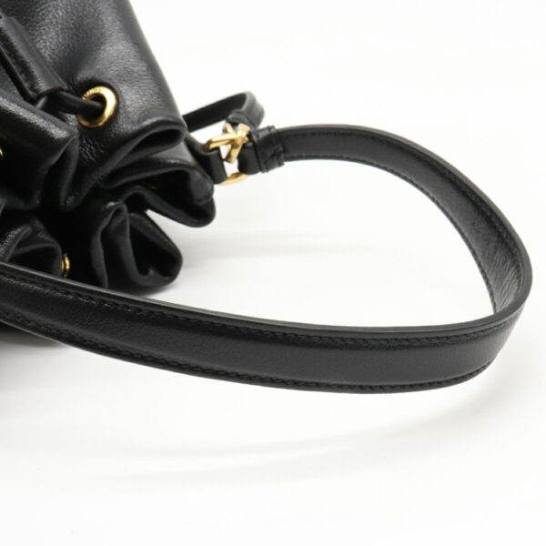 12131008 3 Prada Leather Bucket Bag Nero Black