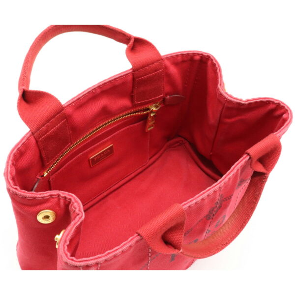 12140453 4 Prada Canapa Canvas Tote Bag Red