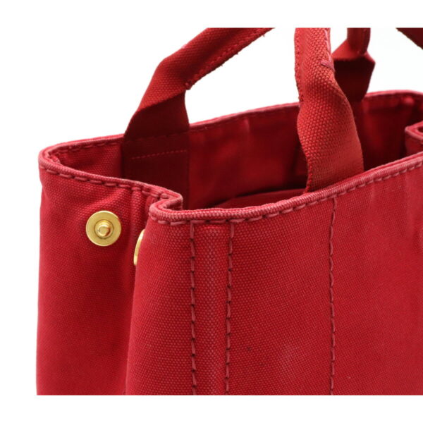 12140453 6 Prada Canapa Canvas Tote Bag Red