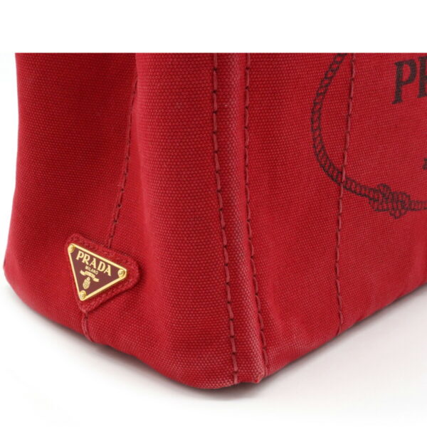 12140453 8 Prada Canapa Canvas Tote Bag Red