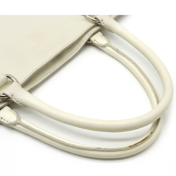 12140533 3 Prada Leather Shoulder Bag White Green Black