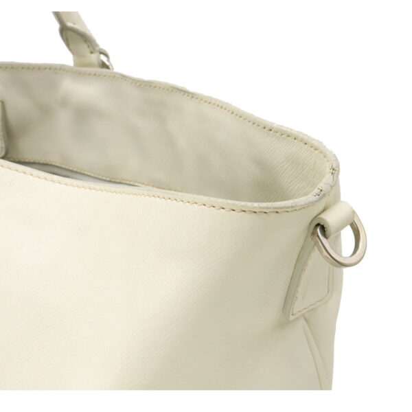 12140533 5 Prada Leather Shoulder Bag White Green Black