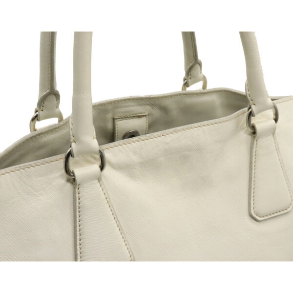 12140533 6 Prada Leather Shoulder Bag White Green Black