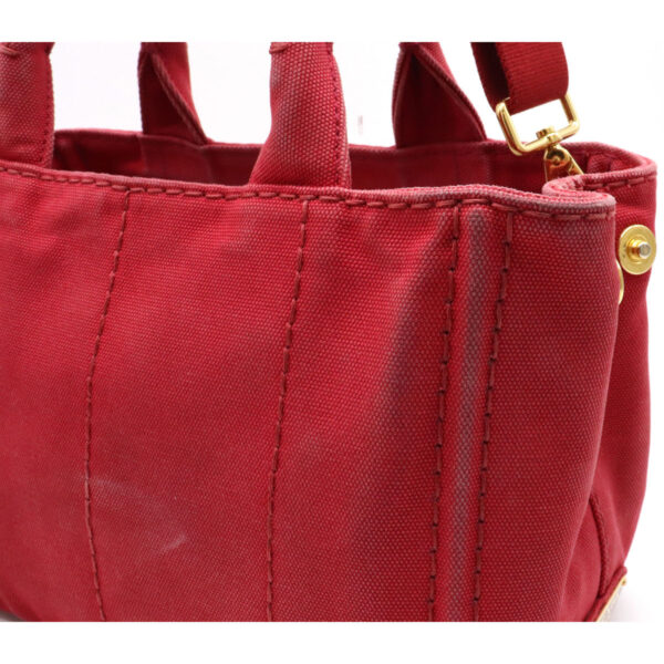 12140924 5 Prada Canapa 2WAY Shoulder Bag Rosso Red