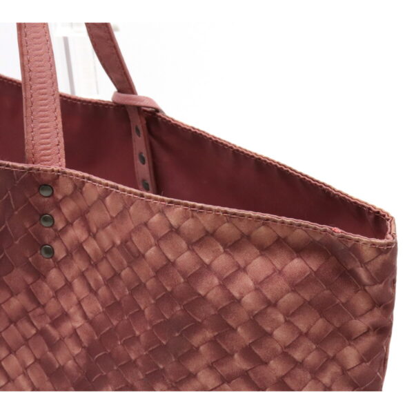 12141277 6 Bottega Veneta Intreccio Lusion Tote Shoulder Bag Nylon Pink