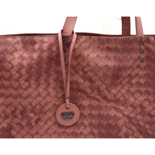 12141277 7 Bottega Veneta Intreccio Lusion Tote Shoulder Bag Nylon Pink