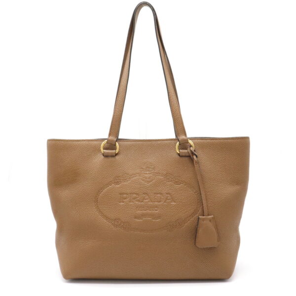 12150452 Prada Diano Leather Tote Bag Cannella Camel