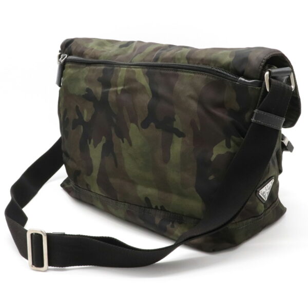 12151009 1 Prada Camouflage Nylon 2WAY Shoulder Bag Fumo Green