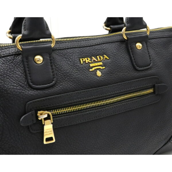 12151393 8 Prada Leather 2WAY Shoulder Bag Blue Blue