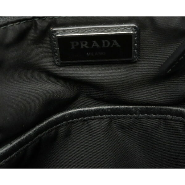 12160524 5 Prada Nylon Leather Body Bag Nero Black