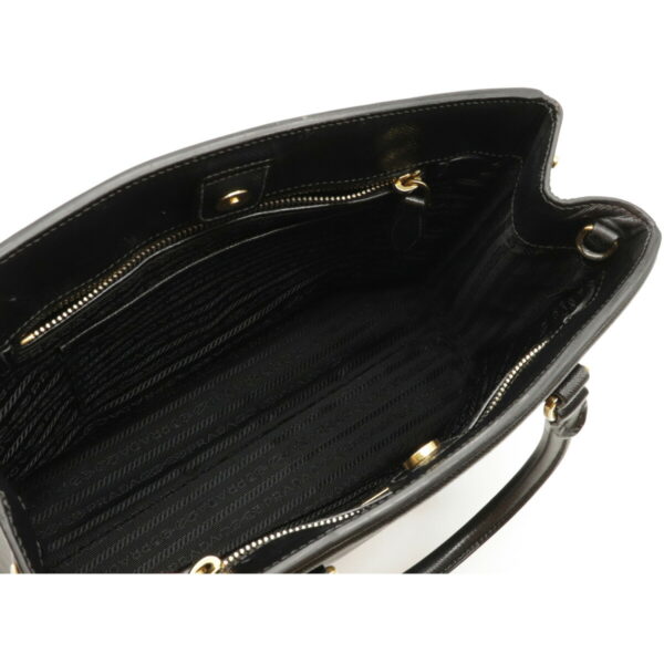 12170216 3 Prada Saffiano Leather 2WAY Shoulder Bag Nero Black