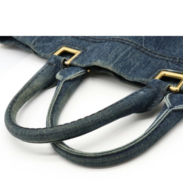 12170922 3 Prada Canapa Denim 2WAY Shoulder Bag Avio Blue