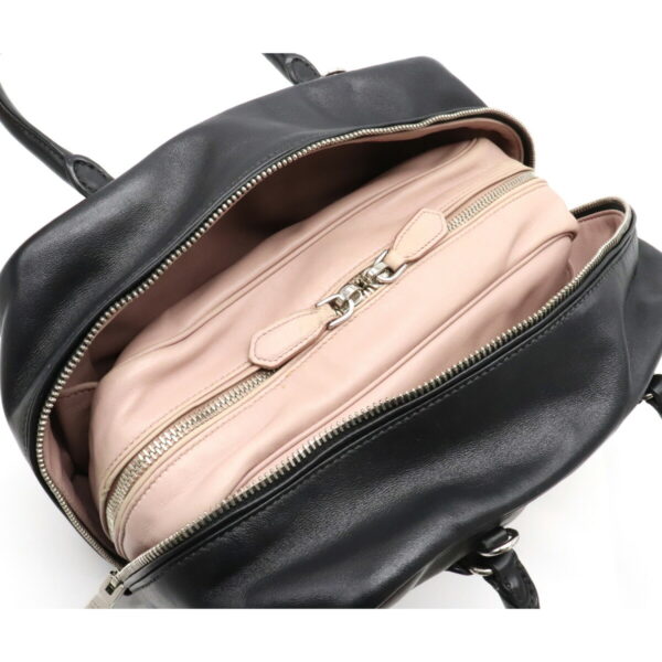 12170987 4 Prada Inside Leather 2WAY Shoulder Bag Nero Black Pink