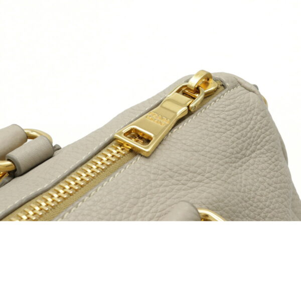 12180130 4 Prada Leather 2WAY Shoulder Bag Sand Greige