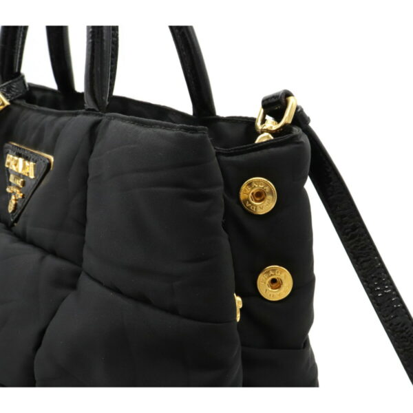 12191179 5 Prada Crispy Enamel 2WAY Shoulder Bag Nero Black