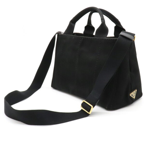 12200324 2 Prada Canapa Canvas 2WAY Shoulder Bag Nero Black