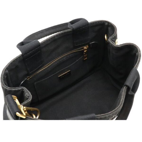 12200324 5 Prada Canapa Canvas 2WAY Shoulder Bag Nero Black