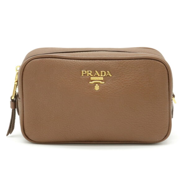 12210362 1 Prada Cosmetic Pouch Accessory Case Brown