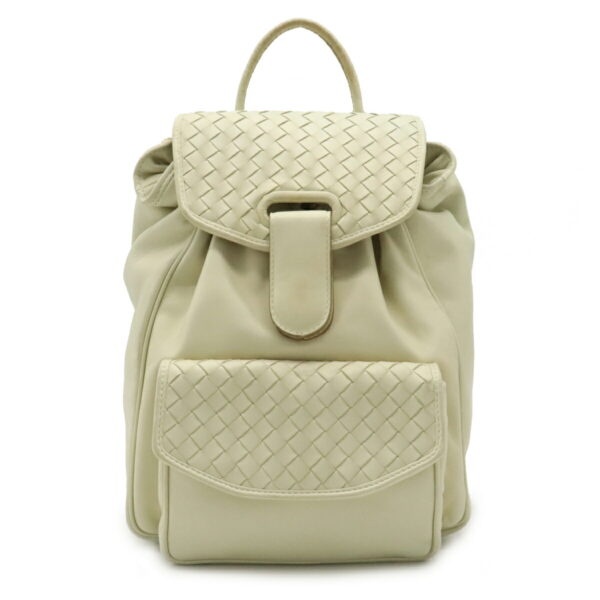 12210572 1 Bottega Veneta Intrecciato Backpack Beige