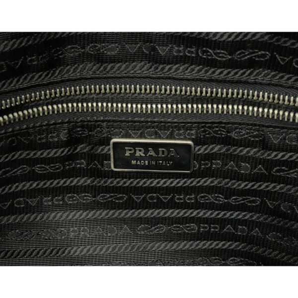 12211504 6 Prada 2WAY Nylon Patent Leather Shoulder Bag Nero Black