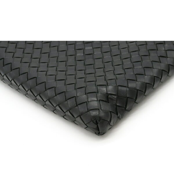 12220122 3 Bottega Veneta Intrecciato Shoulder Bag Leather Black