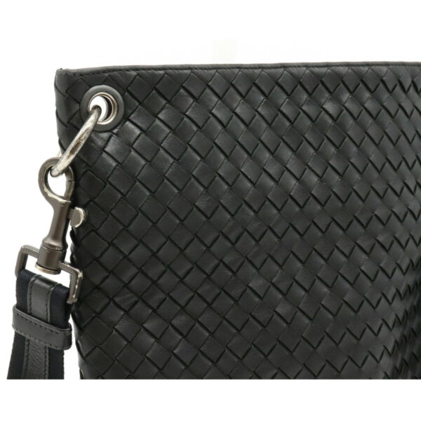 12220122 6 Bottega Veneta Intrecciato Shoulder Bag Leather Black