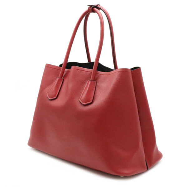 12220257 2 Prada Calf Leather Shoulder Tote Bag Fuoco Red