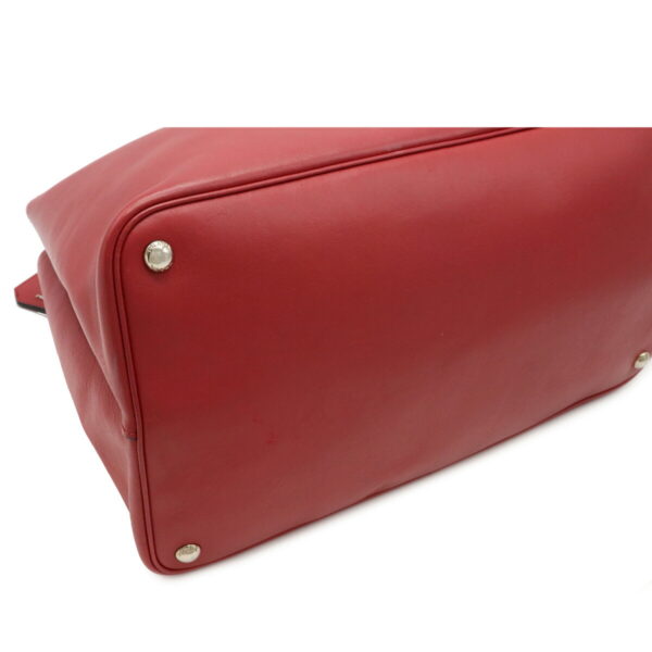 12220257 3 Prada Calf Leather Shoulder Tote Bag Fuoco Red