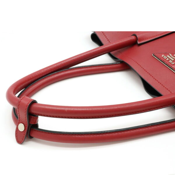 12220257 4 Prada Calf Leather Shoulder Tote Bag Fuoco Red