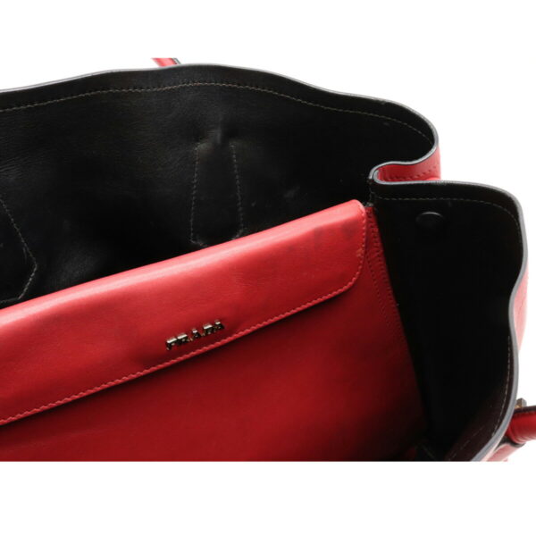 12220257 6 Prada Calf Leather Shoulder Tote Bag Fuoco Red