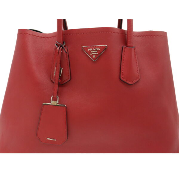 12220257 9 Prada Calf Leather Shoulder Tote Bag Fuoco Red