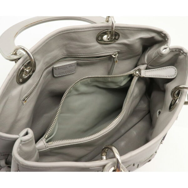 12220373 5 Christian Dior Diorissimo Handbag 2WAY Leather Gray