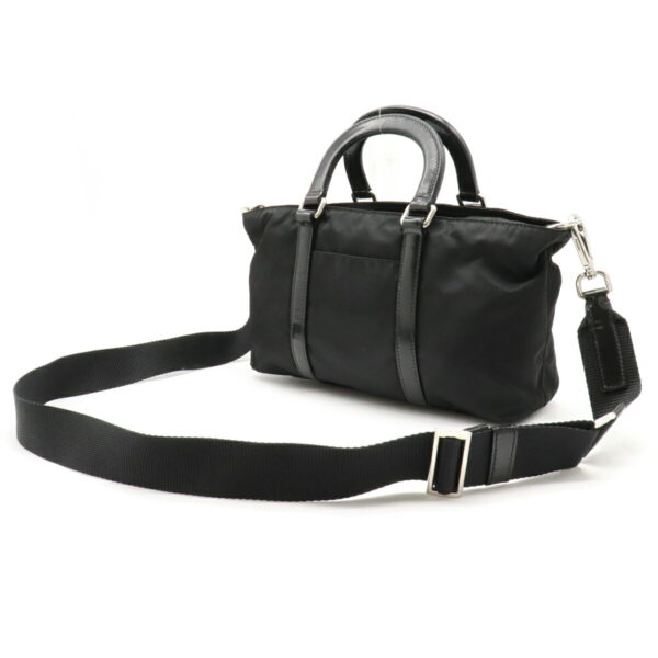 12220498 2 Prada Nylon Leather Mini Shoulder Bag Black