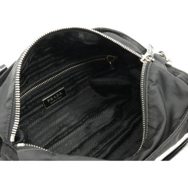 12220498 5 Prada Nylon Leather Mini Shoulder Bag Black