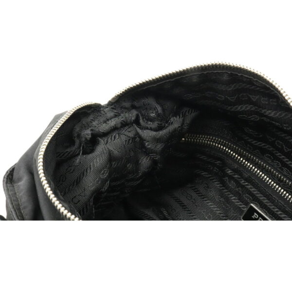 12220498 6 Prada Nylon Leather Mini Shoulder Bag Black