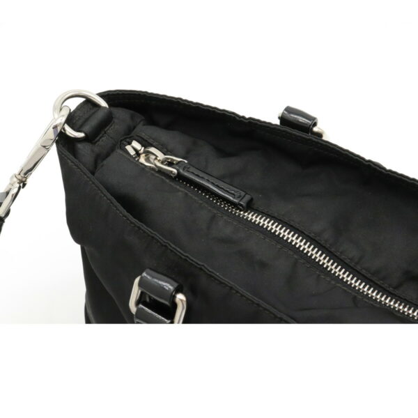 12220498 7 Prada Nylon Leather Mini Shoulder Bag Black