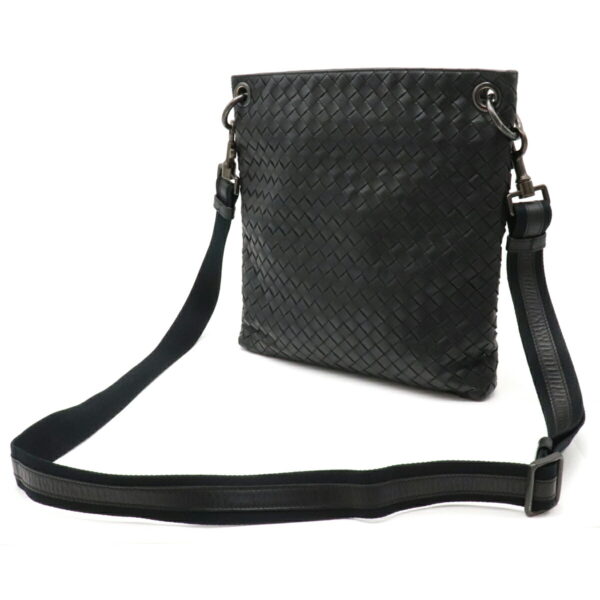 12220674 2 Bottega Veneta Intrecciato Shoulder Bag Crossbody Leather Black