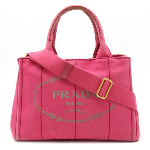 12220977 1 Prada Canapa Mini 2WAY Shoulder Bag Peonia Pink