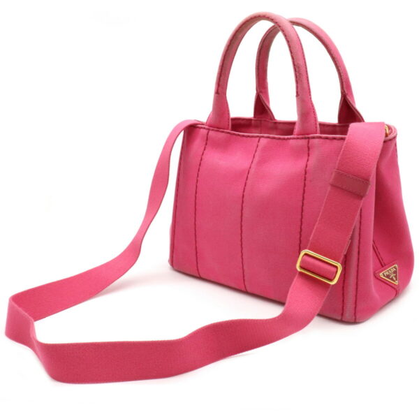 12220977 2 Prada Canapa Mini 2WAY Shoulder Bag Peonia Pink