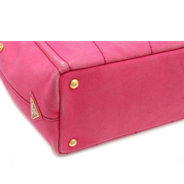 12220977 3 Prada Canapa Mini 2WAY Shoulder Bag Peonia Pink