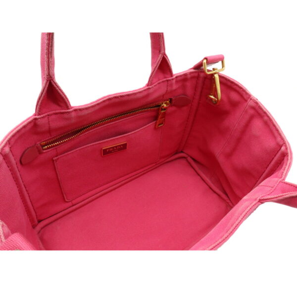 12220977 5 Prada Canapa Mini 2WAY Shoulder Bag Peonia Pink