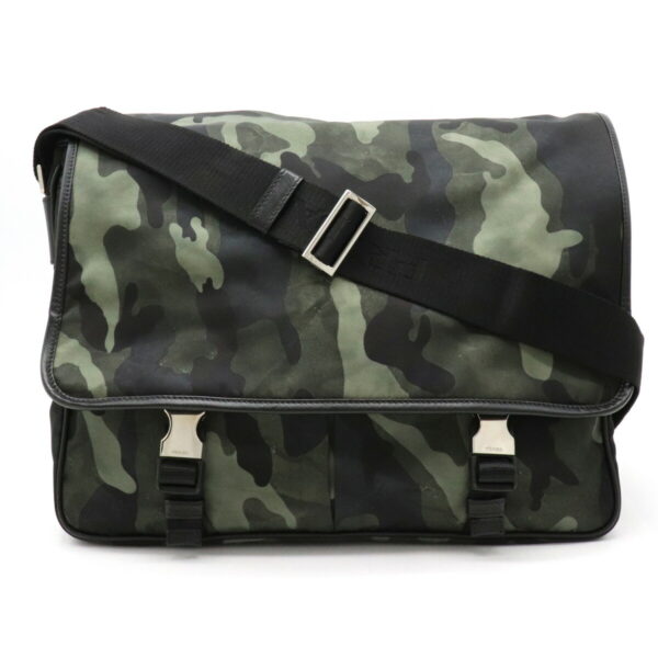 12221045 1 Prada Camouflage Leather Messenger Bag Fumo Green