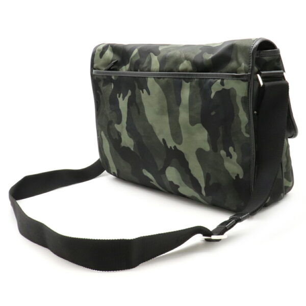 12221045 2 Prada Camouflage Leather Messenger Bag Fumo Green