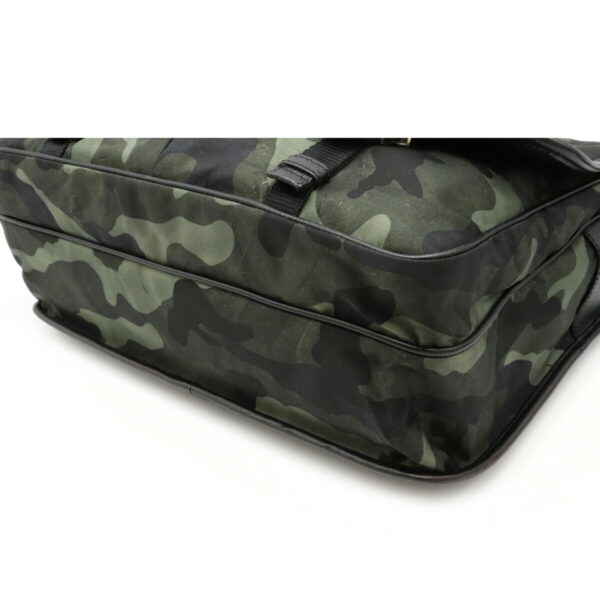 12221045 3 Prada Camouflage Leather Messenger Bag Fumo Green