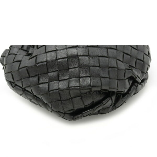 12221049 3 Bottega Veneta Intrecciato Valve Pochette Shoulder Bag Black