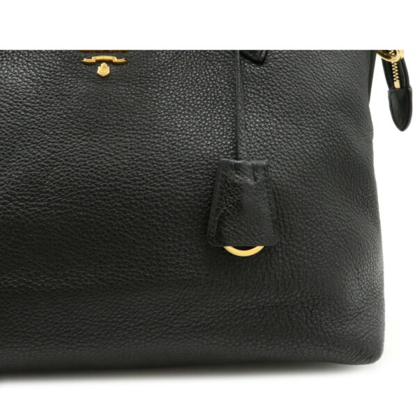 12230220 8 Prada VitDaino Leather 2WAY Shoulder Bag Nero Black