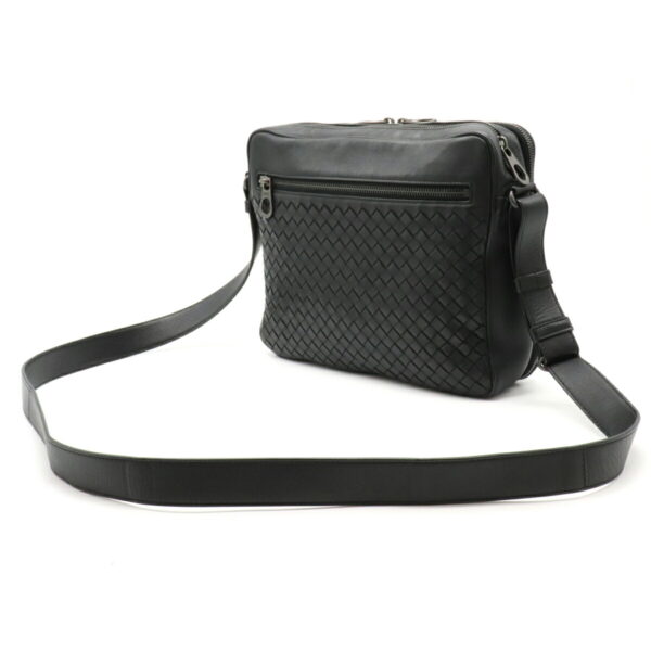 12230227 2 Bottega Veneta Intrecciato Shoulder Bag Leather Black