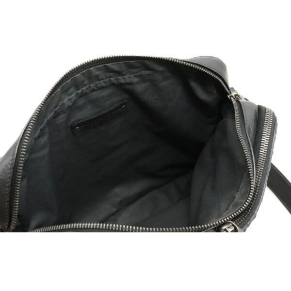 12230227 6 Bottega Veneta Intrecciato Shoulder Bag Leather Black