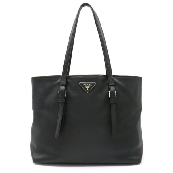 12230235 1 Prada Saffiano Leather Shoulder Tote Bag Nero Black