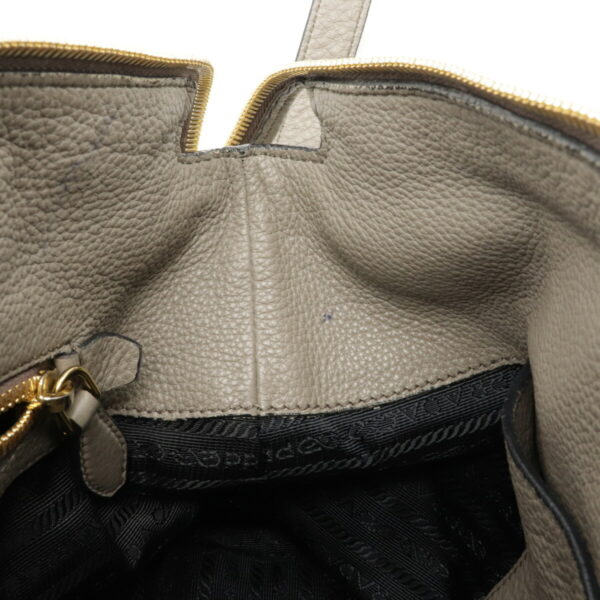 12230736 7 Prada Leather 2WAY Shoulder Bag Greige